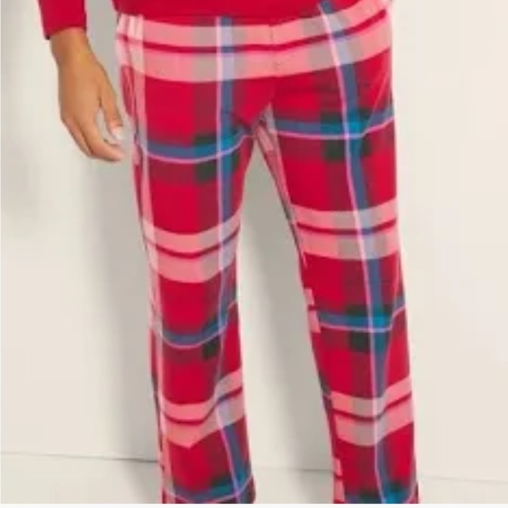 SOMA Men's Red/Pink Plaid Cool Nights Lounge PJ Pants Size M